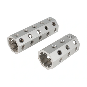 Octagon Kundenspezifische Aluminium-CNC-Bohrprofil-Zubehör-Extrusion
