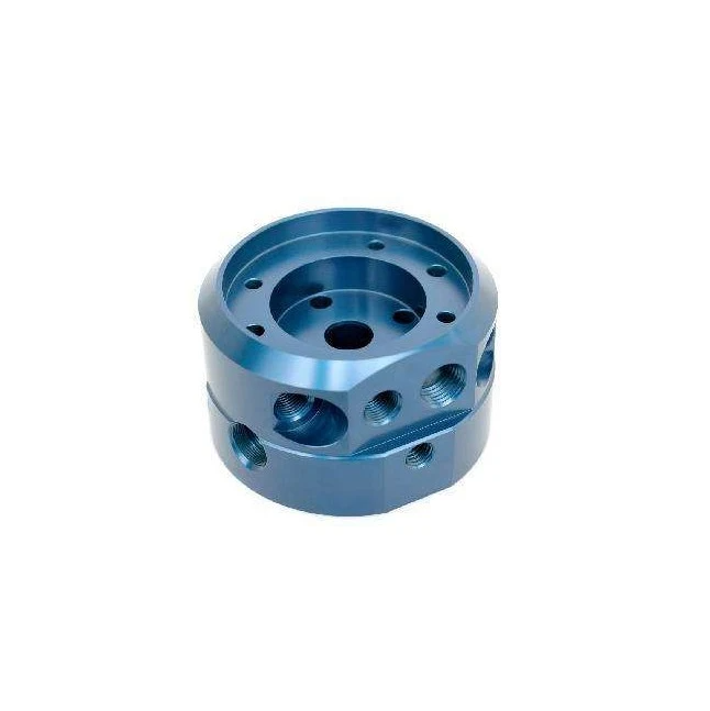 Präzisions-CNC-Bohrmaschine Druckgussteil Aluminium Kundenspezifisches blau eloxiertes Profil