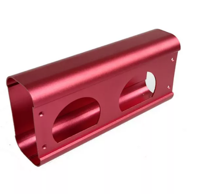 Kundenspezifisches CNC-Elektromotorgehäuseprofil aus rot eloxiertem Aluminium