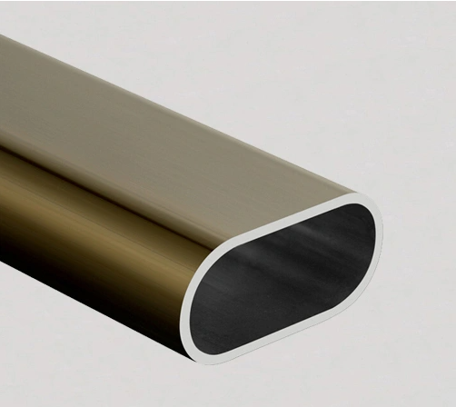 Bronze anodisierte ovale Aluminium-Extrusionsrohr-Profil-Dicke von 2 mm